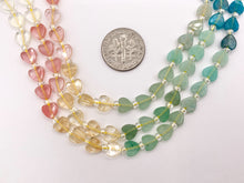 Cargar imagen en el visor de la galería, 6mm Heart Shape Hand Cut Mixed Gemstone Beads Valentine's Day Heart Beads 14-15" Dyed Jade/Quartz/African Turquoise/Lapis/Agate Etc 1 Strand