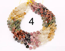 Cargar imagen en el visor de la galería, 8mm Heart Shape Hand Cut Mixed Gemstone Valentine's Day Beads 14-15" Dyed Jade/Quartz/Amethyst/Mookaite/Rhodonite Etc 1 Strand