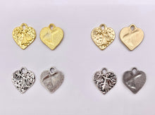 Cargar imagen en el visor de la galería, 18x20mm Pewter Angel with Wand Heart Charms Valentine's Day Heart Pendants in 8 Colors