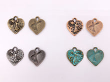 Cargar imagen en el visor de la galería, 18x20mm Pewter Angel with Wand Heart Charms Valentine's Day Heart Pendants in 8 Colors