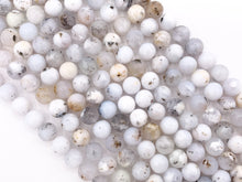 Load image into Gallery viewer, Australian White Opal Natural White Smooth Round Stone Beads 6mm 8mm 10mm 12mm Around 15"