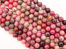 Cargar imagen en el visor de la galería, Rodonita de Zambia Redonda Lisa Brillante Natural Rosa Piedras Preciosas Cuentas 5mm 7mm 9mm Para La Fabricación de Joyas 15"