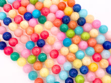 Load image into Gallery viewer, Colorful Dyed Jade Round Smooth Shiny Natural Stone Beads Beautiful Mixed Candy Color Beads 6mm 8mm 10mm 12mm Around 15"