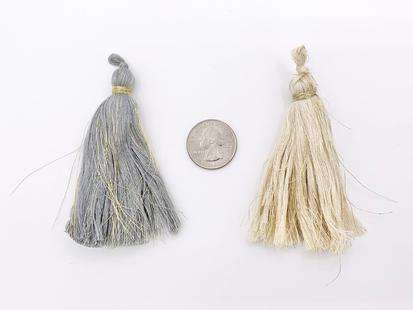 3.5 inches Silk Tassel Beautiful Handmade Tassel Mala Tassel in Cream, Gray, Pink, Peach, Blue, Green