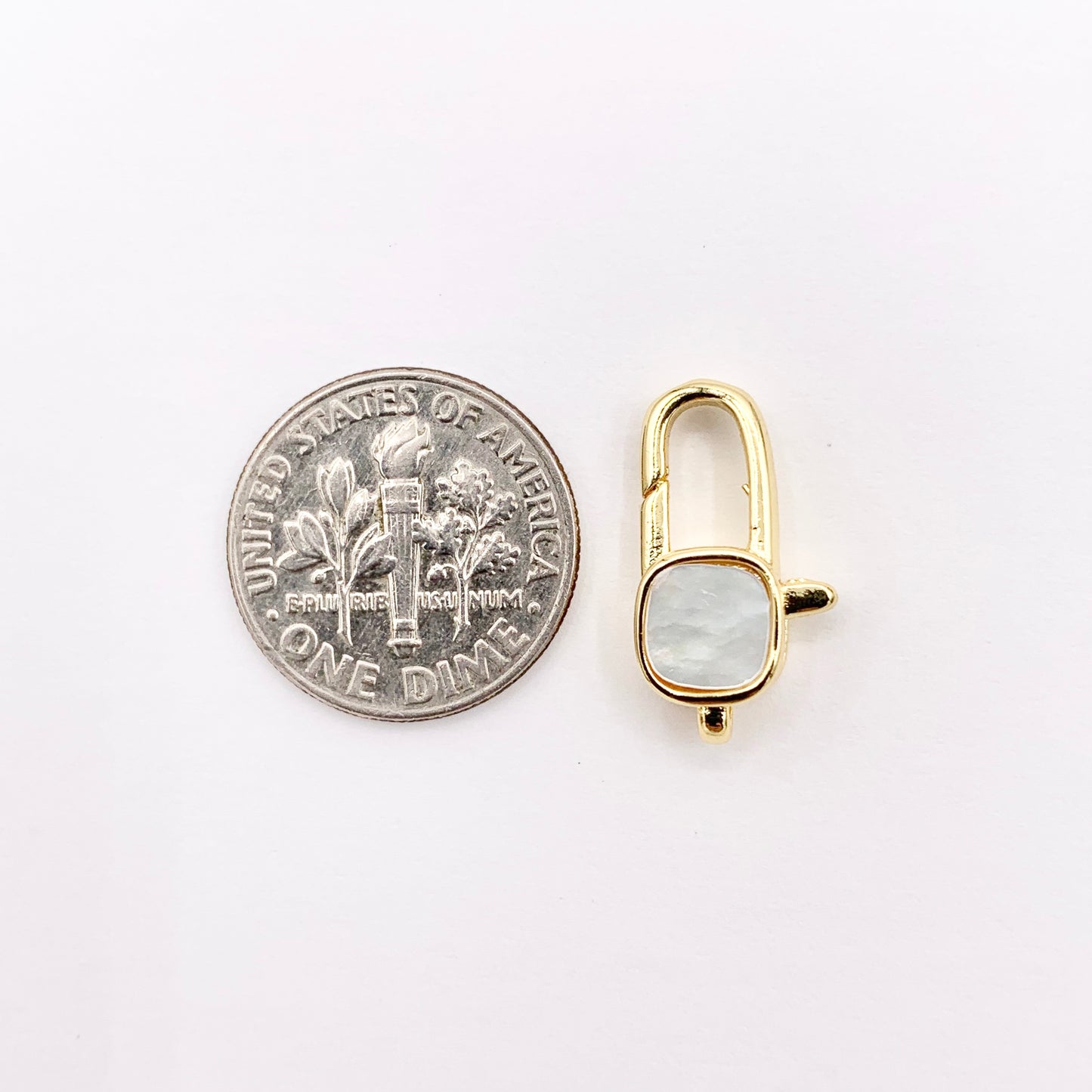 18mm Minimalist Shell Lobster Clasp in 18K Gold Plated Copper Clasp Component for Jewelry 8 PCS