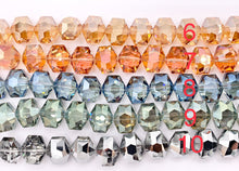 Load image into Gallery viewer, 12x14mm Ice Shape Faceted Shiny Glass Hexagon Crystal Beads Strand 14 Colors Available!!