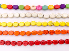 Cargar imagen en el visor de la galería, 7x9mm Howlite Oval Beads Available in 9 Color Around 15" Price for 1 Strand