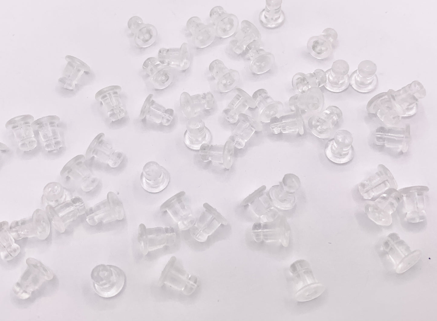 Clear Simple Rubber Ear Backs Suitable For All Earrings Bulk Order 300 PCS