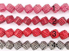 Cargar imagen en el visor de la galería, 20mm Acrylic Rhinestone Cube Beads Shiny Dice Sparkle Gumball Resin Beads For Jewelry Making 7" |Available in 8 Colors