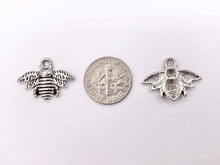 Load image into Gallery viewer, 21x16mm Pewter Bumble Bee Carved Pendants Cute Animal One Sided Charms Bulk Order in Gold, Matte Gold, Silver, Brass