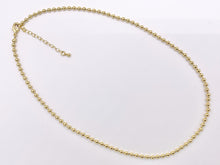 Load image into Gallery viewer, Delicate 18K Gold Plated Copper Tiny Round 3mm Gold Beads Beaded Finished Necklace 17.5" + 2" Extension Link 5 PCS