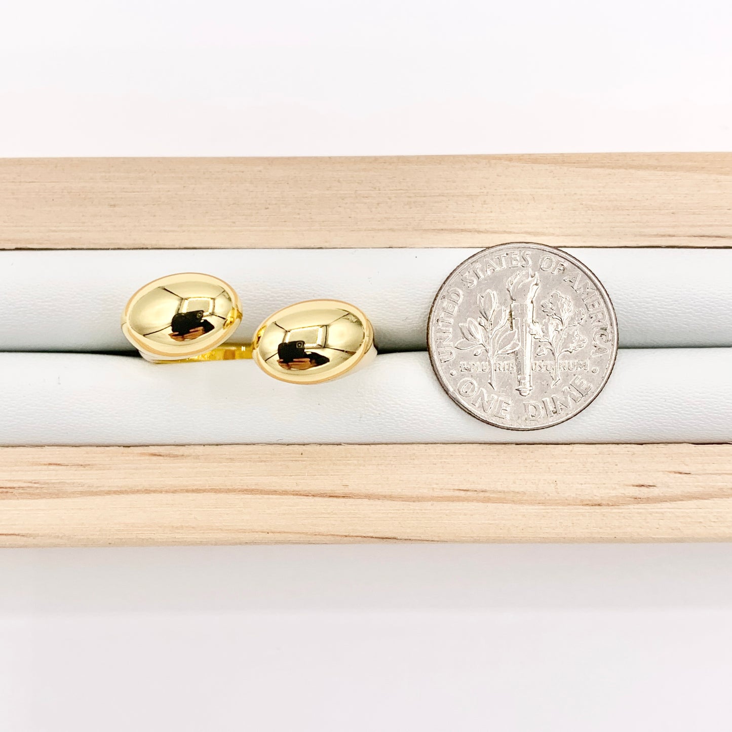 18K Gold Plated Copper Minimalist Bypass Adjustable Ring 4 PCS