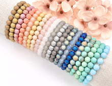 Cargar imagen en el visor de la galería, 8mm Glass Druzy Beaded Stretchy Bracelets Imitation Druzy Glass Bracelets 7" 1 PC