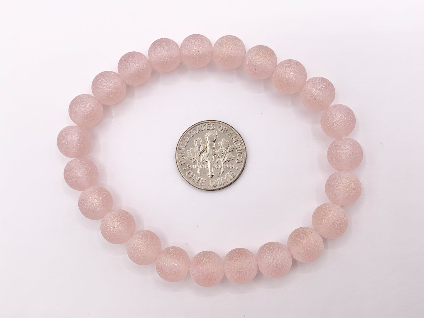 8mm Glass Druzy Beaded Stretchy Bracelets Imitation Druzy Glass Bracelets 7" 1 PC