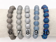 Cargar imagen en el visor de la galería, 10mm Glass Druzy Beaded Stretchy Bracelets Imitation Druzy Glass Bracelets 7" 1 PC