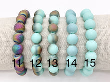 Cargar imagen en el visor de la galería, 10mm Glass Druzy Beaded Stretchy Bracelets Imitation Druzy Glass Bracelets 7" 1 PC