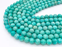 Cargar imagen en el visor de la galería, High Quality Peruvian Amazonite Round Smooth Shiny Natural Green Gemstone Beads 4mm 5mm 6mm 8mm 10mm 12mm Around 14-15"