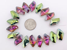 Cargar imagen en el visor de la galería, 24x14mm Irregular Shape Crystal Faceted Shiny Glass Geometric Triangular Beads Strand 15 Colors Available!! (Swipe to See Numbered Colors)