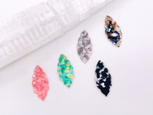 Cargar imagen en el visor de la galería, Pendientes de acetato Marquis de 22x50mm, colgantes, accesorios de pendientes de acetato para la fabricación de joyas, 5 colores disponibles, 10 Uds.
