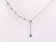 Cargar imagen en el visor de la galería, Delicate Slider Dangle Necklace Gold/Silver Plated Stainless Steel Dainty Flexible Minimalist Finished Necklace 16" with Extension Link