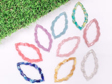 Cargar imagen en el visor de la galería, Pendientes de Marqués huecos de acetato de 34x64mm, accesorios para pendientes de acetato para la fabricación de joyas, 9 colores disponibles | 6 uds.