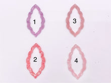 Cargar imagen en el visor de la galería, Pendientes de Marqués huecos de acetato de 34x64mm, accesorios para pendientes de acetato para la fabricación de joyas, 9 colores disponibles | 6 uds.