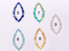 Cargar imagen en el visor de la galería, Pendientes de Marqués huecos de acetato de 34x64mm, accesorios para pendientes de acetato para la fabricación de joyas, 9 colores disponibles | 6 uds.