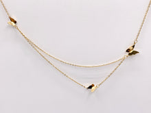 Cargar imagen en el visor de la galería, Delicate 2 Layers Butterfly Necklace Gold/Silver Plated Stainless Steel Dainty Flexible Minimalist Finished Necklace 16" with Extension Link