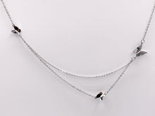 Cargar imagen en el visor de la galería, Delicate 2 Layers Butterfly Necklace Gold/Silver Plated Stainless Steel Dainty Flexible Minimalist Finished Necklace 16" with Extension Link