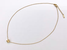 Cargar imagen en el visor de la galería, Delicate Spacer Necklace Gold Plated Stainless Steel Dainty Flexible Minimalist Finished Necklace 16" with Extension Link