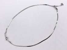 Cargar imagen en el visor de la galería, Slider Knot Pendant Herringbone Necklace Silver Plated Stainless Steel Dainty Flexible Minimalist Finished Necklace 18" Adjustable Length