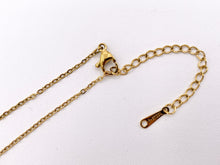 Cargar imagen en el visor de la galería, Delicate MOP Heart CZ Charm Satellite Necklace Gold Plated Stainless Steel Dainty Minimalist Finished Necklace 16" with Extension Link