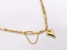 Cargar imagen en el visor de la galería, Delicate Dangle Heart Pendant Necklace Gold/Silver Plated Stainless Steel Finished Necklace 16" with Extension Link