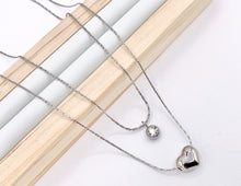 Load image into Gallery viewer, 1 Set Delicate Heart Necklace Gold/Silver Plated Stainless Steel Dainty Flexible Minimalist Finished Necklace 16" with Extension Link