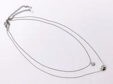 Load image into Gallery viewer, 1 Set Delicate Heart Necklace Gold/Silver Plated Stainless Steel Dainty Flexible Minimalist Finished Necklace 16" with Extension Link