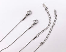 Load image into Gallery viewer, 1 Set Delicate Heart Necklace Gold/Silver Plated Stainless Steel Dainty Flexible Minimalist Finished Necklace 16" with Extension Link