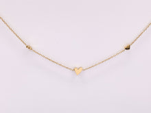 Cargar imagen en el visor de la galería, Delicate Heart Necklace Gold Plated Stainless Steel Dainty Flexible Minimalist Finished Necklace 16" with Extension Link