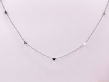 Cargar imagen en el visor de la galería, Delicate Heart Necklace Silver Plated Stainless Steel Dainty Flexible Minimalist Finished Necklace 16" with Extension Link