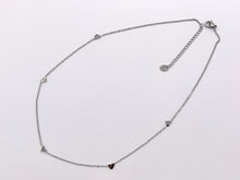 Cargar imagen en el visor de la galería, Delicate Heart Necklace Silver Plated Stainless Steel Dainty Flexible Minimalist Finished Necklace 16" with Extension Link