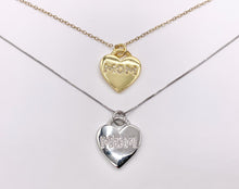 Cargar imagen en el visor de la galería, Cute Heart Pendant with CZ MOM Letters One Sided Charms in 18K Gold/Silver Plated Copper Mother's Day Gift For Mom 6 PCS