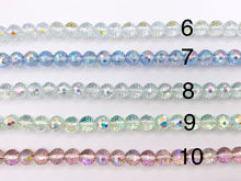 Load image into Gallery viewer, 8mm High Quality Crystal Round Faceted 96 Cut Extra Shiny Crystal Beads 1 Strand 10" Available in 19 Colors