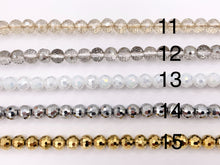 Load image into Gallery viewer, 8mm High Quality Crystal Round Faceted 96 Cut Extra Shiny Crystal Beads 1 Strand 10" Available in 19 Colors