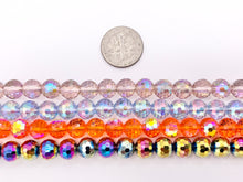 Load image into Gallery viewer, 8mm High Quality Crystal Round Faceted 96 Cut Extra Shiny Crystal Beads 1 Strand 10" Available in 19 Colors