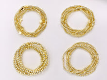 Cargar imagen en el visor de la galería, 18K Gold Plated Hematite Rice Shape Beaded Dainty Stretchy Bracelet 1 piece