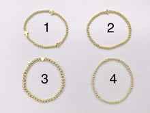 Cargar imagen en el visor de la galería, 18K Gold Plated Hematite Rice Shape Beaded Dainty Stretchy Bracelet 1 piece