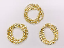 Cargar imagen en el visor de la galería, 18K Gold Plated Hematite Rice Shape Beaded Dainty Stretchy Bracelet 1 piece