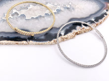 Load image into Gallery viewer, CZ Pave Dainty Rhinestone Baguette Fancy Flexible Bracelet Cuffs In Real Gold/Platinum 18K Plated Copper 5 PCS