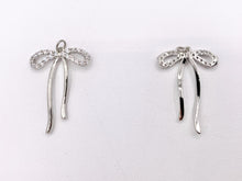 Load image into Gallery viewer, Cute CZ Pave Bowtie Pendant in 18K Gold/Platinum Plated Over Copper 8PCS