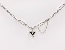 Cargar imagen en el visor de la galería, Delicate Dangle Heart Pendant Necklace Gold/Silver Plated Stainless Steel Finished Necklace 16" with Extension Link