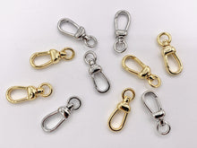 Cargar imagen en el visor de la galería, Cute Plain Key Chain Clasps in 18K Gold/Platinum Plated 10 PCS